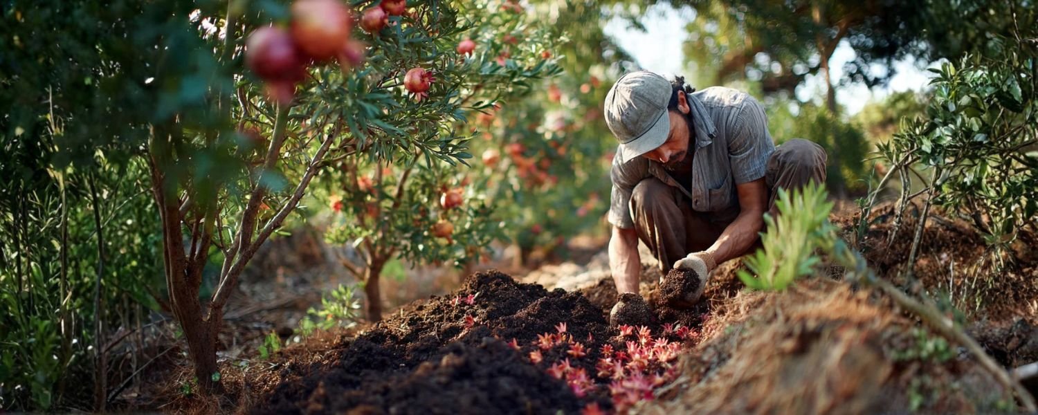 Preparing the soil for pomegranate cultivation