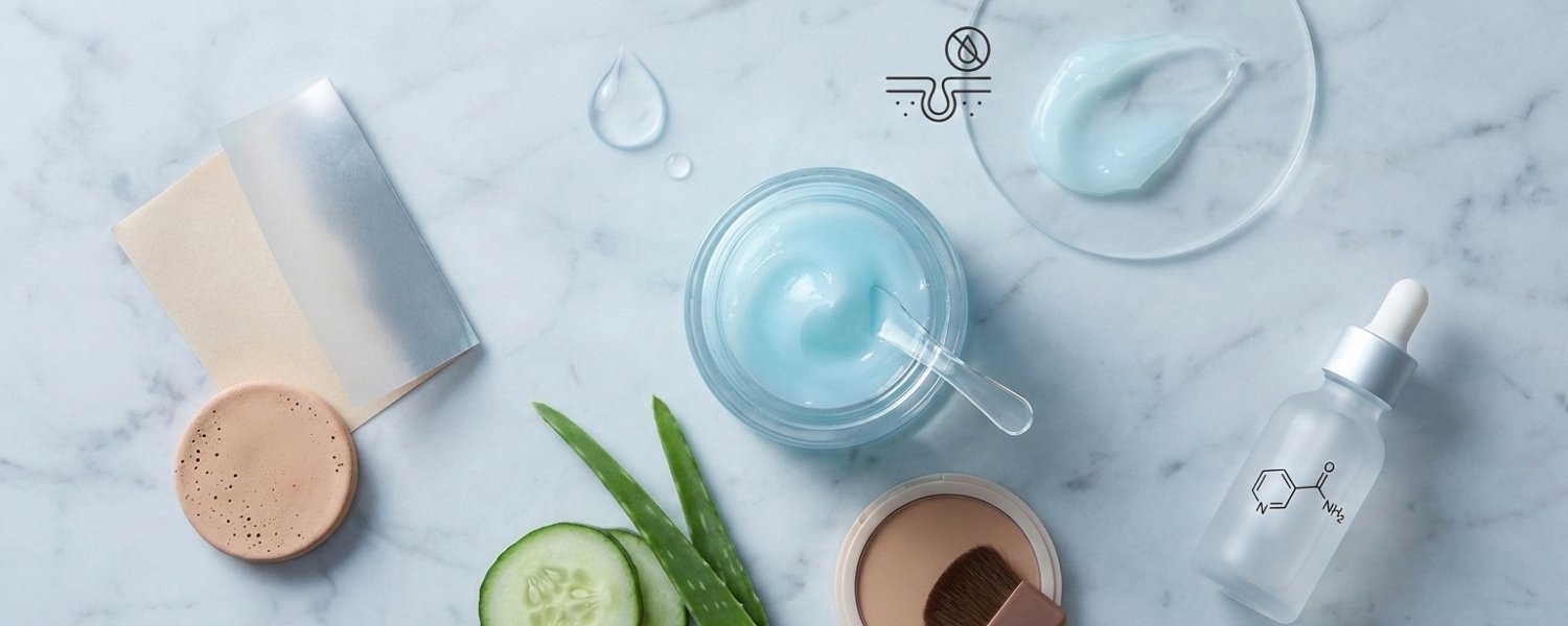 Skincare Products, clay mask , moisturizer